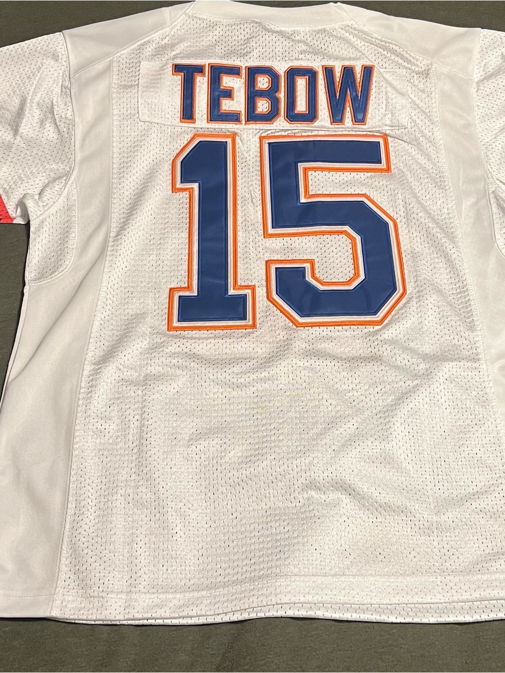 Nike Team Authentic Florida Gators Tim Tebow 15 Jersey Size 52 White NWT